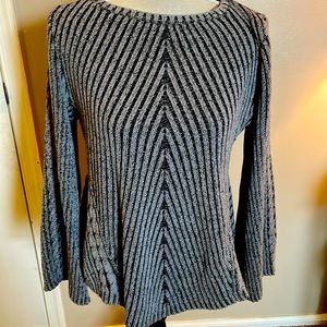 Peplum cotton sweater